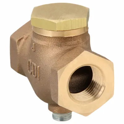 CONTROL DEVICES Check Valve: Air, Brass, 1/2 in NPT, 1/2 in (F)NPT - Pneumatics