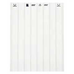 White polyester wraparound label measuring 1/4 in x 13/16 in. Designed for permanent wire and cable identification on 16 AWG to 10 AWG wire gauge. Suitable for use in industrial control panels, electrical installations, and maintenance applications.