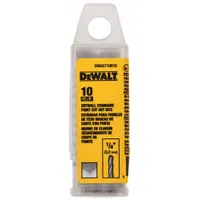 DEWALT Cut-Out Bit: High Speed Steel, 1/8 in Drill Bit Dia, 1 3/8 in Cutting Dp, 10 PK (MPN DWAST18010)