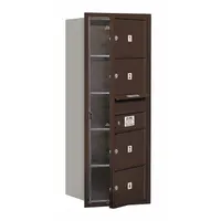 Mailbox: 4C, 4 Doors, Horizontal, 37 7/8 in H x 17 in W x 16 1/2 in D, Recessed Mounting, Lockable (MPN 3710S-04ZFU)