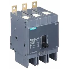 3-pole bolt-on miniature circuit breaker rated 15 A at 480V AC. Provides overcurrent protection in electrical distribution systems. Suitable for use in panelboards and industrial control panels.