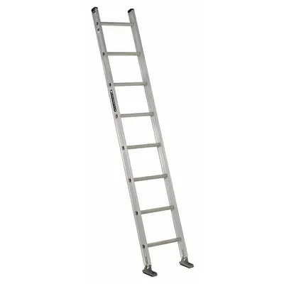 LOUISVILLE LADDER AE2108 8 ft Aluminum Straight Ladder, 300 lb Capacity - Lightweight Aluminum Straight Ladders