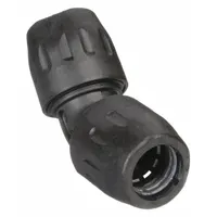TRANSAIR Push-Fit Elbow Fitting: 1 in OD x 1 in OD Size, Push-to-Connect x Push-to-Connect, Black (MPN 6612 25 00)