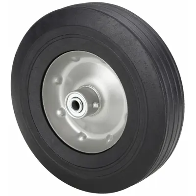 OEM Solid Wheel: 12 in Wheel Dia - Flat-Free Solid Rubber Wheels