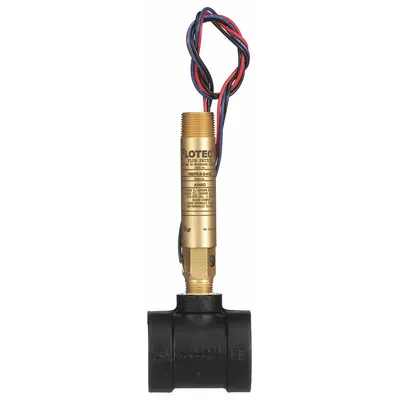 Dwyer Liquid Flow Switch: Paddle, 1/2 in/1/4 in/2 in/3/8 in For Pipe Size, Brass - Inline Hazardous-Location Switches for Liquids