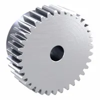 Spur Gear: Module m 1.5, 35 Teeth, 10 mm Bore Dia, Stainless Steel, 20° Pressure Angle, Plain Bore (MPN SUS1.5-35)