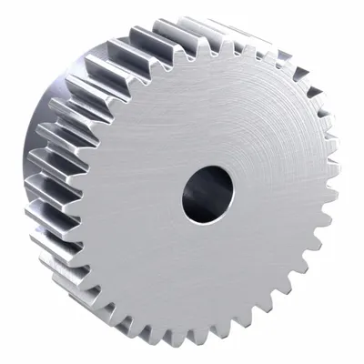 KHK GEARS Spur Gear: Module m 1.5, 35 Teeth, 10 mm Bore Dia, Stainless Steel, 20° Pressure Angle - Metric Spur Gears with Standard Hub