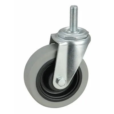 OEM Stem Caster: 4 in Wheel Dia - NSF-Listed Sanitary Threaded Stem Casters