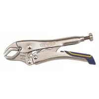 Locking Plier: Curved, Quick Release, 1 1/8 in Max Jaw Opening, 5 in Overall Lg, 7/8 in Jaw Lg (MPN IRHT82575)