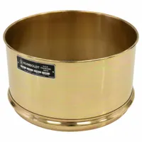APPROVED VENDOR Standard Stainless Steel Cloth Test Sieve: Stainless Steel, 12 in Outside Dia (MPN 5JCK2)