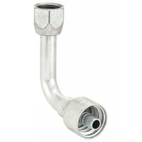 AEROQUIP Hydraulic Crimp Fitting: Steel x Steel, 90° Elbow, -8 For Hose Dash Size, JIC x Crimp (MPN 1AA6FJB8)