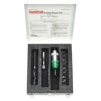 This kit includes 18-8 stainless steel helical inserts and a 1/2"-14 NPT STI tap for restoring damaged internal threads in metal components. The free-running, right-hand thread inserts are plain finish and designed for inch-system applications. Suitable for repairing stripped or corroded threads in metal substrates