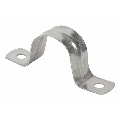CALBRITE Conduit & Pipe Strap Clamp, Two-Hole: 3 in Trade Size, 316 Stainless Steel - Surface Mount Clamps for Conduit & Pipe