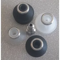 SMC Vacuum Pad Test Kit: 25 mm Pad Dia, 25.4 mm Pad Ht, Bellows/Flat, NBR/Silicone, Black/Clear, 50A (MPN RFKSS-GAS0068)