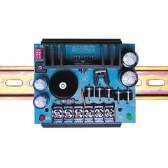 The ALTRONIX DPS5 is a DIN-rail mountable power supply board with a 6V DC input and 4A output. Constructed from phenolic/fiberglass material, it provides a regulated DC source for control panels, security systems, and automation equipment.