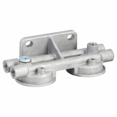 BALDWIN FILTERS Coolant Filter Base, 8 3/16 in, with Brass Plugs - Coolant Filter Accessories