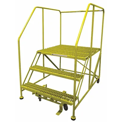 COTTERMAN Work Platform: 2.5 ft Platform Ht - Max, 36 in x 36 in, Steel - Manual-Lock Rolling Single-Access Platforms