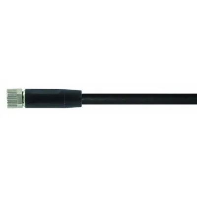 MURRELEKTRONIK Cordset: M8 Female Straight X Bare Wire, 4 Pins, Black, PVC, 15 m Cable Lg - Single-Ended Cordsets with PVC Jacket for Flexing Applications
