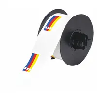 Pre-Cut Label Stock Roll: No Legend, Color Bar, 2 1/4 in x 4 in, 2 1/4 in, Vinyl, Indoor/Outdoor (MPN B30-245-595-CB)