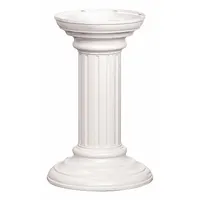 Pedestal: Aluminum, Powder Coated, White, Bolt Mounted, 27 3/4 in H x 17 3/4 in W x 17 3/4 in D (MPN 3396WHT)