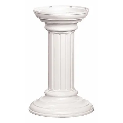 SALSBURY INDUSTRIES Pedestal: Aluminum, Powder Coated, White, Bolt Mounted - Mailbox Pedestals