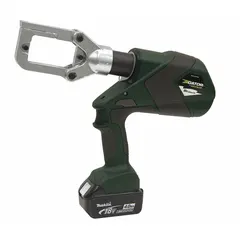 This GREENLEE cordless crimping tool operates on an 18V battery platform and accepts U dies. It features a latching die head and crimps copper conductors from 8 AWG to 600 kcmil. Suitable for cable terminations in electrical panel building and utility work.