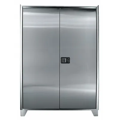 JAMCO Storage Cabinet: 36 in x 18 in x 73 in, Paddle Handle & Keyed, 18 ga Panel Thick - Corrosion-Resistant Industrial Shelf Cabinets