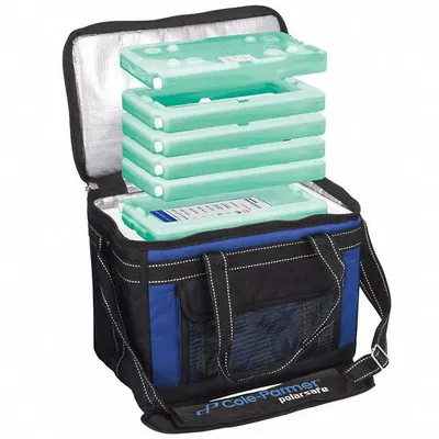 COLE-PARMER Cryogenic Storage Box: 13 3/4 in Overall Lg, 10 1/4 in Overall Wd, 9 in Overall Ht - Specimen Transport Coolers