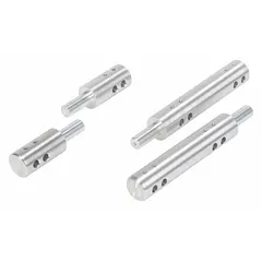 Aluminum bottle clamp shaft for use with lab shakers, vortex mixers, and rockers. Secures bottles during mixing or shaking procedures. Overall width 1 1/2 in.