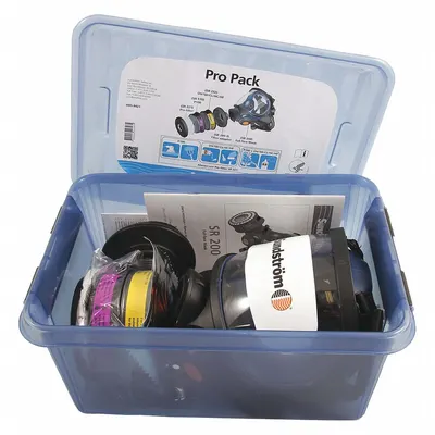 SUNDSTROM SAFETY Full Face Respirator Kit: Silicone, Snap-In Gasket, M Mask Size, Nylon - Sundstrom Safety Full-Face Respirators