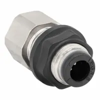 LEGRIS Push-Fit Adapter Fitting: 1/8 mm Pipe x 6 mm OD Size, BSPP x Push-to-Connect, Brass, Silver (MPN 3136 06 10)