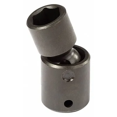 PROTO Flex Impact Socket: 18 mm Socket Size, 6-Point, Std, Black Oxide, Not Tether Capable - 3/8" Drive Metric Flex Impact Sockets