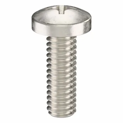 USA INDUSTRIALS Machine Screw: #8-32 Thread Size, 1/2 in Lg, 18-8, Stainless Steel, Plain - Pan Head Machine Screws