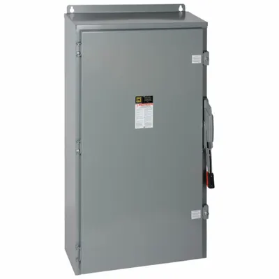SQUARE D Safety Switch: Fusible, 600 A, Three Phase, 240V AC, Galvanized Steel - Fusible Safety Switches