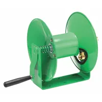 SPEEDAIRE Hand Crank Hose Reel: 50 ft (3/8 in I.D.), 18 in L x 10 5/8 in W x 11 5/8 in H, Nitrile