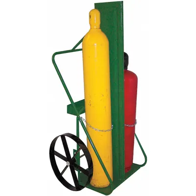 SAFTCART Cylinder Hand Truck: 400 lb, Side by Side, 2 Cylinder - Firewall Welding Cylinder Hand Trucks