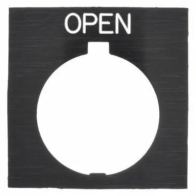 EATON Legend Plate: 30 mm Panel Mounting Size, Rectangular - Push-Button Rings & Plates