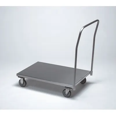 JAMCO Platform Truck: 1,200 lb, 48 in L x 24 in W x 9 in H Deck, 8 in Caster Dia - High-Strength Stainless-Steel-Deck Platform Trucks