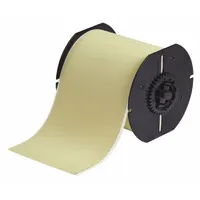 Continuous Label Stock: 4 in x 130 ft, Polyamide, Permanent Adhesive, Yellow (Matte), -94°F to 572°F (MPN B30C-4000-724)