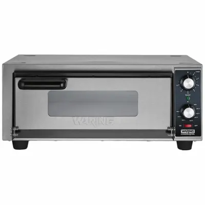WARING COMMERCIAL Single-Deck Pizza Oven: Single Deck Oven Size, Pizza Plates, 1 Baking Chambers - Countertop Deck Ovens