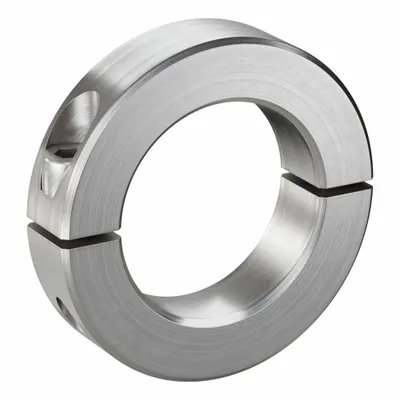 RULAND MANUFACTURING Shaft Collar: 2-Piece, Inch, Round, Clamp-On, 1 1/2 in Bore Dia - Stainless Steel Shaft Collars