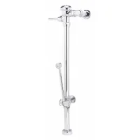 This bedpan washer flush valve from the ZURN AquaVantage® series is rated at 3.5 gallons per flush and features a 34 3/8-inch rough-in. It is designed for institutional sanitation applications, such as cleaning bedpans in healthcare facilities