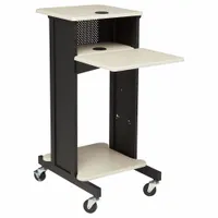 OKLAHOMA SOUND Media Cart: Black/Ivory, 40 1/2 in Overall Ht, 30 in Overall Wd, 18 in Overall Dp (MPN PRC200)