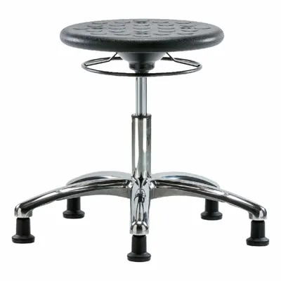 OEM Cleanroom Stool: Polyurethane, Ht Range 16 1/4 in to 21 1/2 in, 13 in Seat Wd - Polyurethane Lab Stools