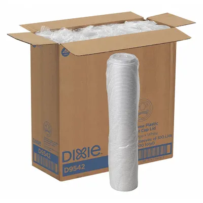DIXIE Disposable Hot Cup Lid: For 10 oz_12 oz_16 oz_20 oz Cup Capacity, Dome - Sip Through Lids