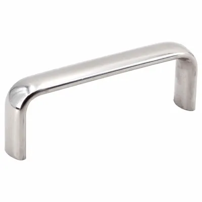SUGATSUNE Pull Handle: Threaded Holes, Stainless Steel, Silver, #8-32 Screw Size - Standard Pull Handles