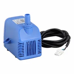 This plastic pump is designed for use in portable evaporative coolers. It circulates water over the cooling pads to facilitate evaporative cooling. Compatible with HESSAIRE MC61M model.