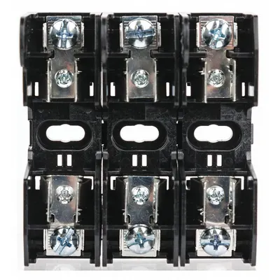 BUSSMANN Fuse Block: Open Block Design, 3 Pole, 250 V AC, Screw - Fuse Blocks for UL Class H & K Fuses