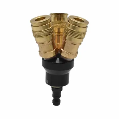 INTERSTATE PNEUMATICS Pipe Manifold Fitting: Inline, Round, Brass - Air & Fluid Block Manifolds