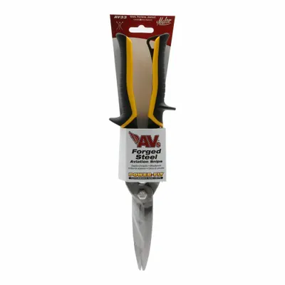 MALCO Aviation Snip: Right/Straight, 9 3/4 in Overall Lg, 1 1/2 in Cutting Lg - Aviation Snips